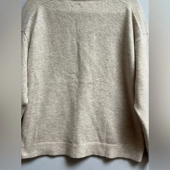 Oak + Fort wool  blend deep v neck oversized sweater Sz S - Picture 4 of 10